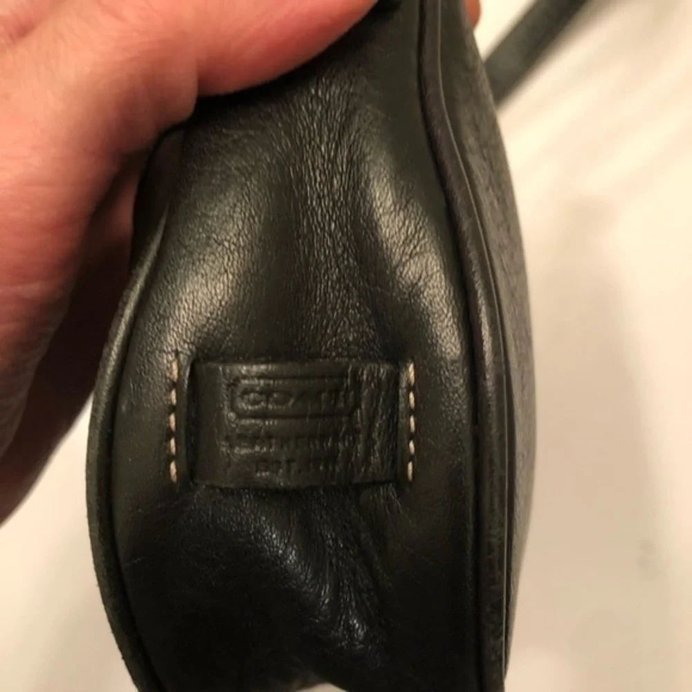 Coach vintage y2k black leather mini hobo shoulder bag - Picture 8 of 11